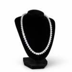 925 Sterling Silver Moissanite Tennis Necklace | Graduated Round Cut | Luxury Jewelry