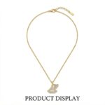 18K Gold Plated Ginkgo Leaf Moissanite Necklace | 925 Sterling Silver Sparkling Leaf Pendant | Dainty Statement Jewelry