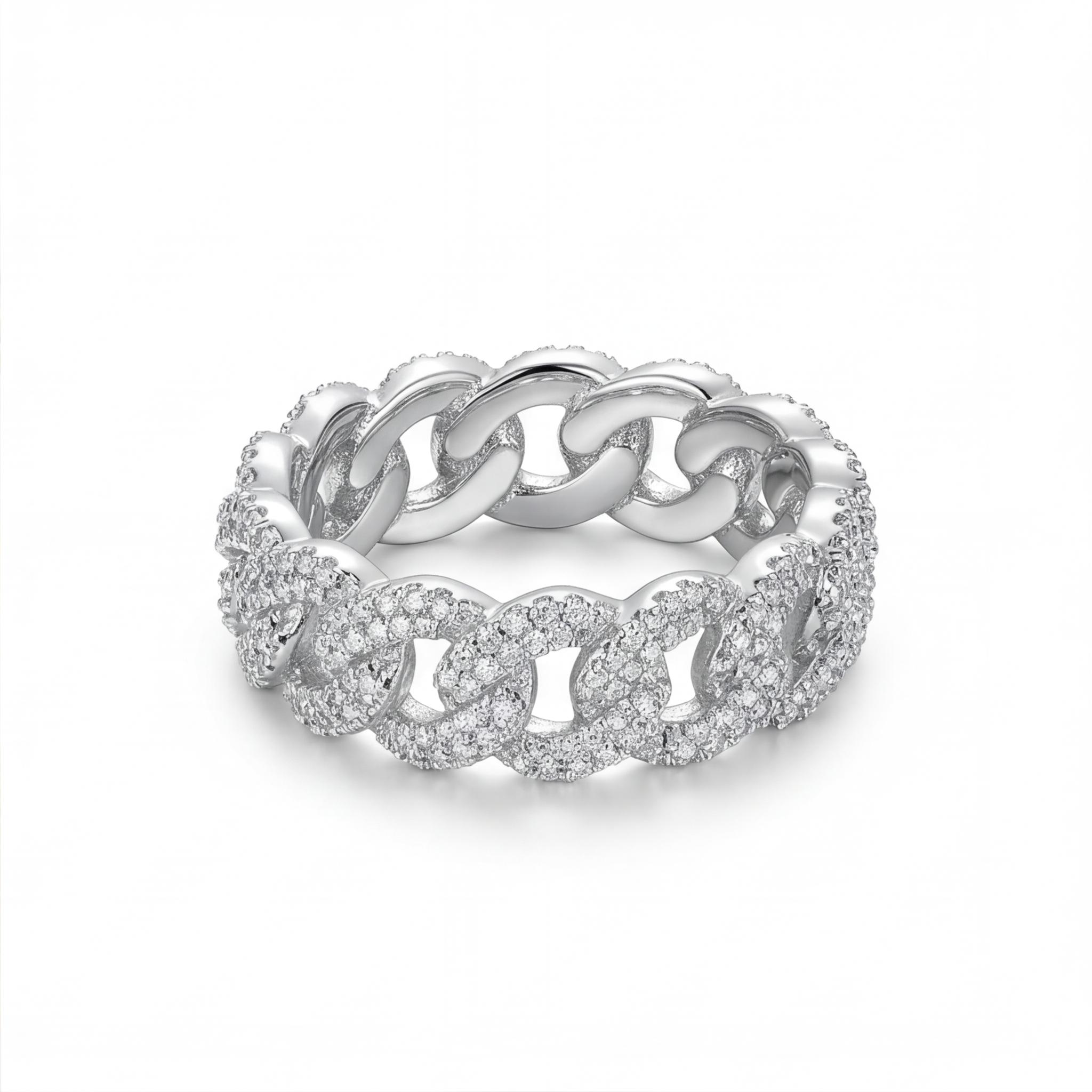 gen_used_used_used_used_used_0c471bd02b8ee1bc8df03fe115d8eebd_1_1_part2 925 Sterling Silver Moissanite Cuban Link Hoop Earrings - Full Pave Statement Hoops - Image 1
