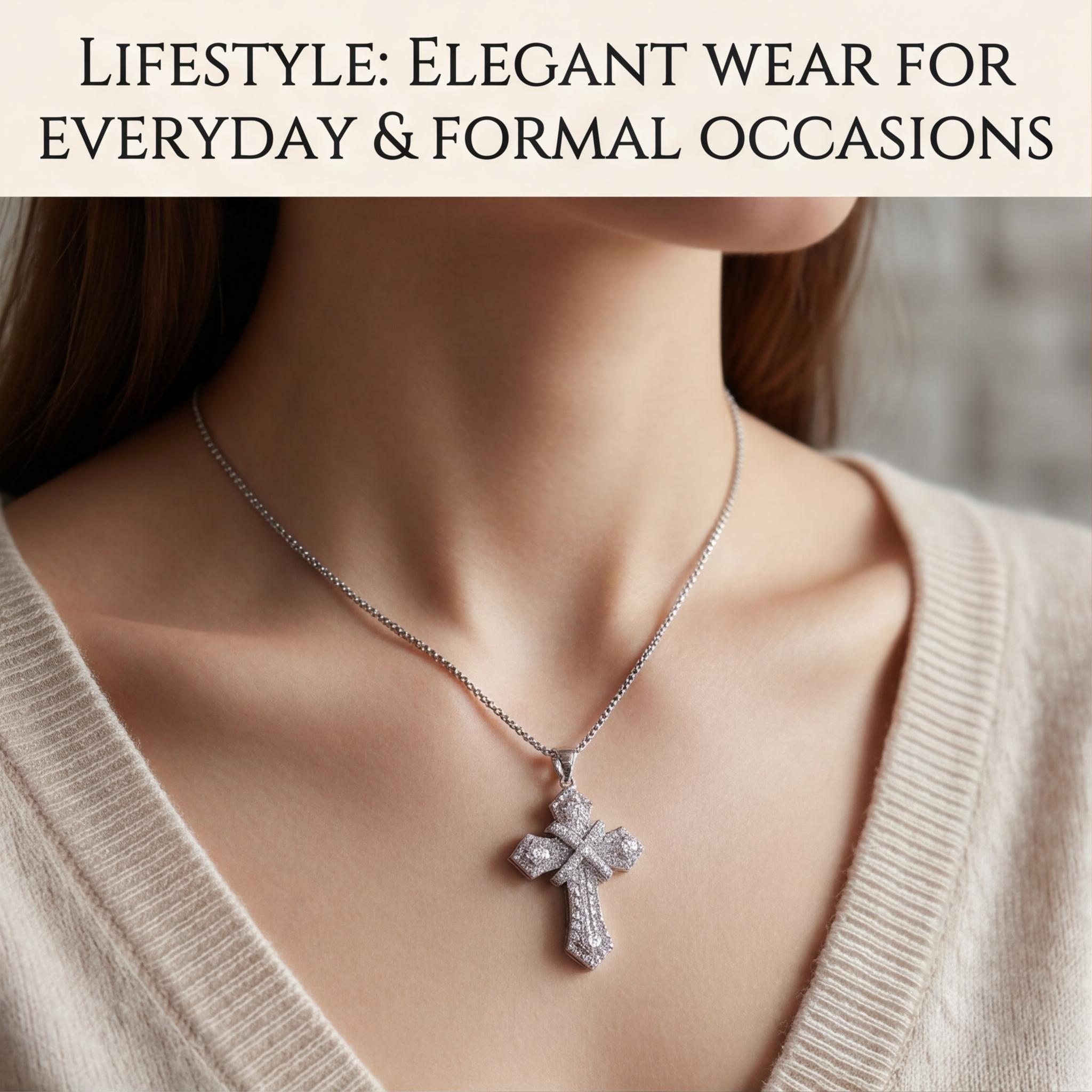925 Sterling Silver Full Iced Out Moissanite Cross Necklace | Hip Hop Statement Pendant for Men - Image 10