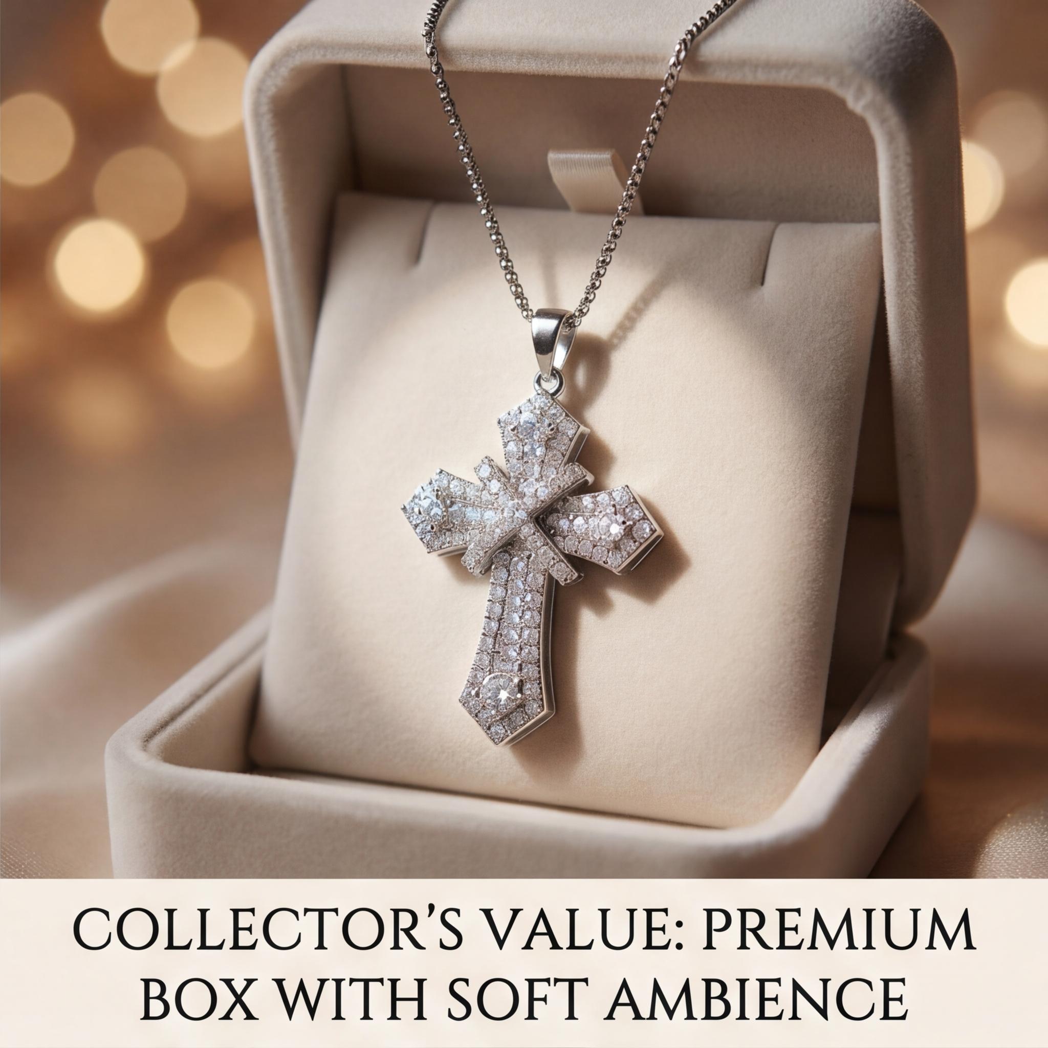 925 Sterling Silver Full Iced Out Moissanite Cross Necklace | Hip Hop Statement Pendant for Men - Image 11