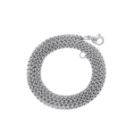 2mm square pearl chain 925 silver European and American hip-hop jewelry with chain Vacuum electroplated corn chain
