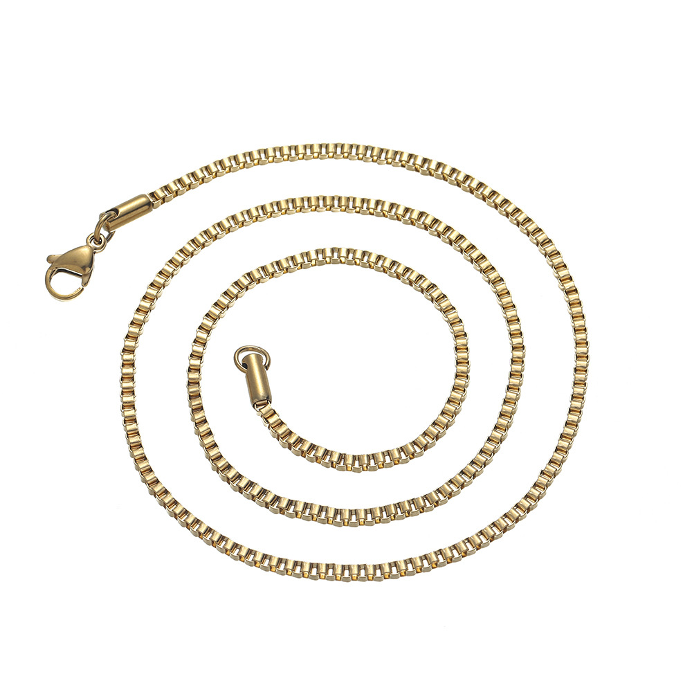 3dcc5052-4741-415c-803b-0a75a4d2c0e0 2mm 925 Silver Moissanite Box Chain Hip-Hop Jewelry with Chain Stainless Steel Vacuum Plated Clavicle Chain Box Chain - Image 1