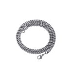3mm double-sided chain, European and American hip-hop necklace, vacuum-plated pendant chain, 925 silver double-sided chain