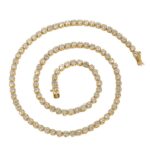 3mm Lace Tennis Chain European and American Hip-Hop Jewelry Tennischain Trendy Hot Sale Light Luxury High-End Feeling Fine Necklace