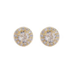 925 sterling silver classic round large moissanite earrings hip-hop personalized earrings, suitable for daily, office, and leisure outings.