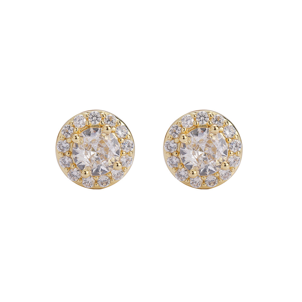 O1CN014ziYzt1EqA5oAhKjW_!!2215781360402-0-cib 925 sterling silver classic round large moissanite earrings hip-hop personalized earrings, suitable for daily, office, and leisure outings. - Image 1