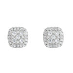925 sterling silver moissanite square-shaped stud earrings, featuring round and square designs, exude a fashionable and high-end elegance. They are ideal gifts for daily wear, casual occasions, birthdays, and Valentine's Day anniversaries