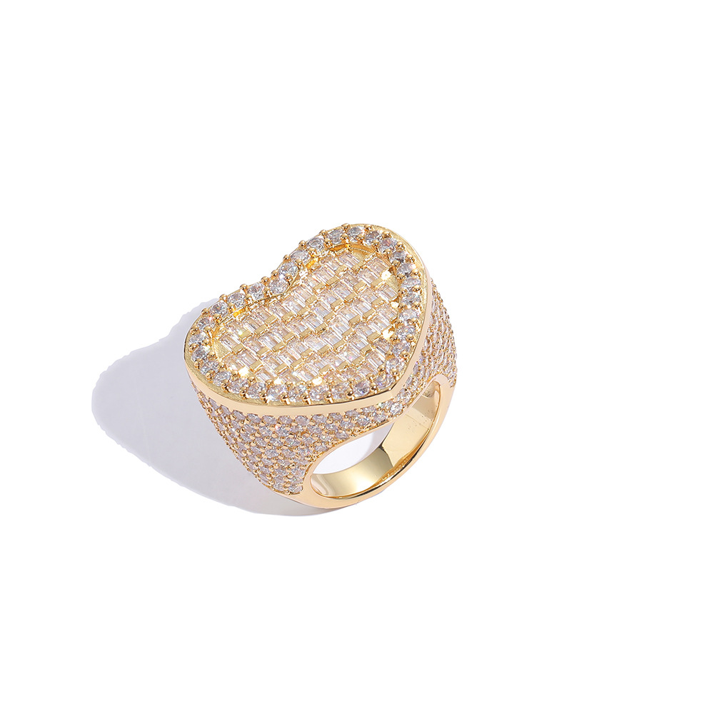 O1CN01KShWfB1EqAADVero7_!!2215781360402-0-cib Love Ring Wish European and American Hip Hop 925 Silver Set Moissanite Hiphop Sparkling Ring Accessory Peach Heart Ring for Women - Image 1