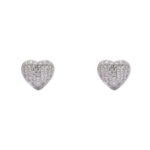 925 sterling silver moissanite heart-shaped earrings, suitable for men's and women's hip-hop style heart-shaped earrings.