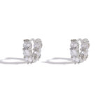 925 sterling silver classic small circle earrings with hip-hop micro inlaid moissanite earrings, new round earrings for men and women.