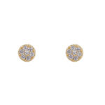 925 sterling silver inlaid moissanite small round earrings, hip-hop trendy personalized earrings, new small earrings.