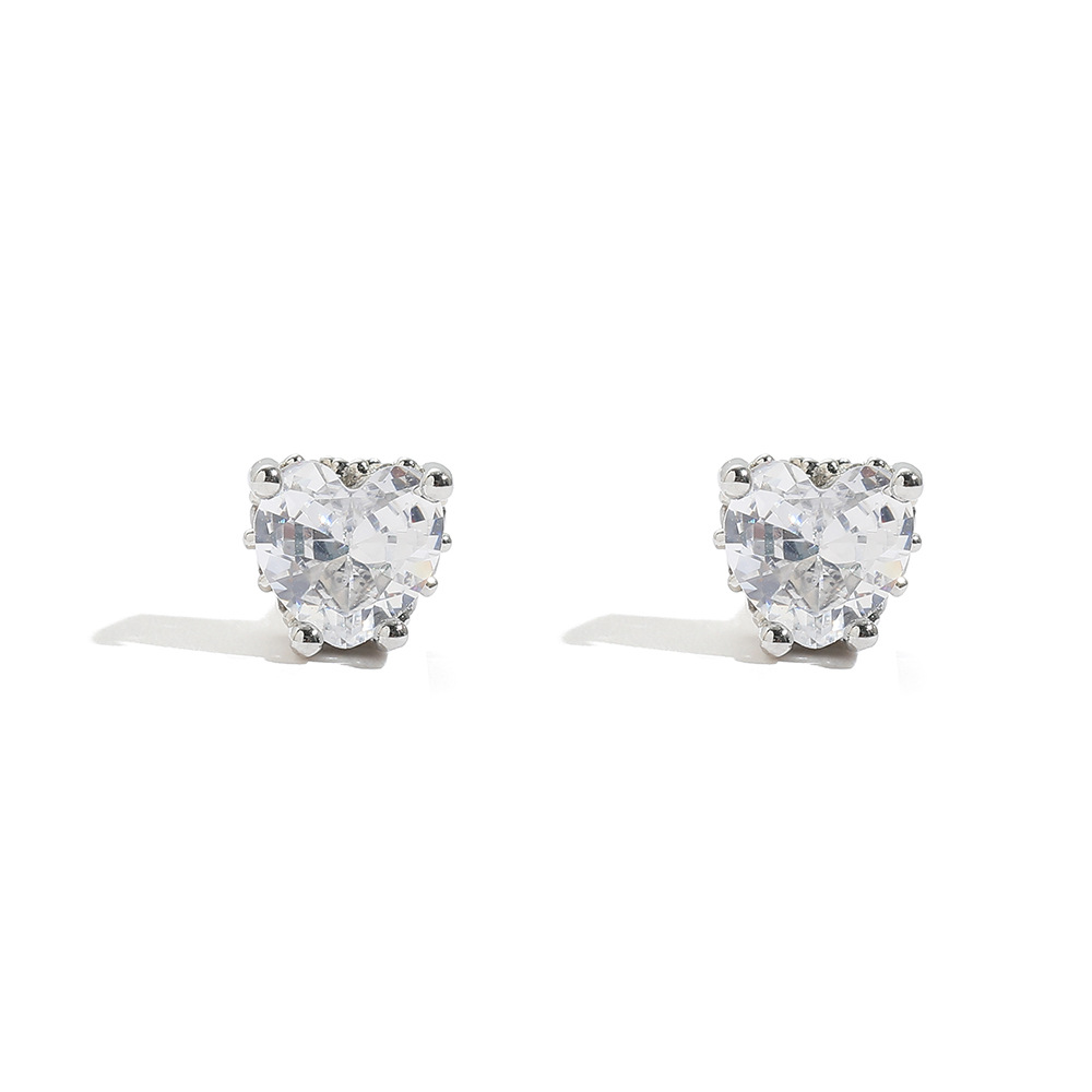 O1CN01Z1Y3dW1EqAA3dCJ7U_!!2215781360402-0-cib 925 silver multi-colored small heart earrings, hip-hop style with moissanite inlay, fashionable for both men and women, colored heart-shaped earrings. - Image 1