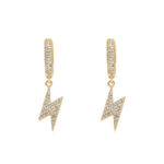 925 sterling silver moissanite lightning earrings, hip hop trendy new lightning earrings, suitable for men and women to wear.