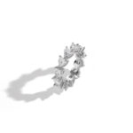 5mm moissanite heart ring 925 sterling silver inlaid moissanite heart-shaped ring hip-hop explosive single row moissanite heart ring ring