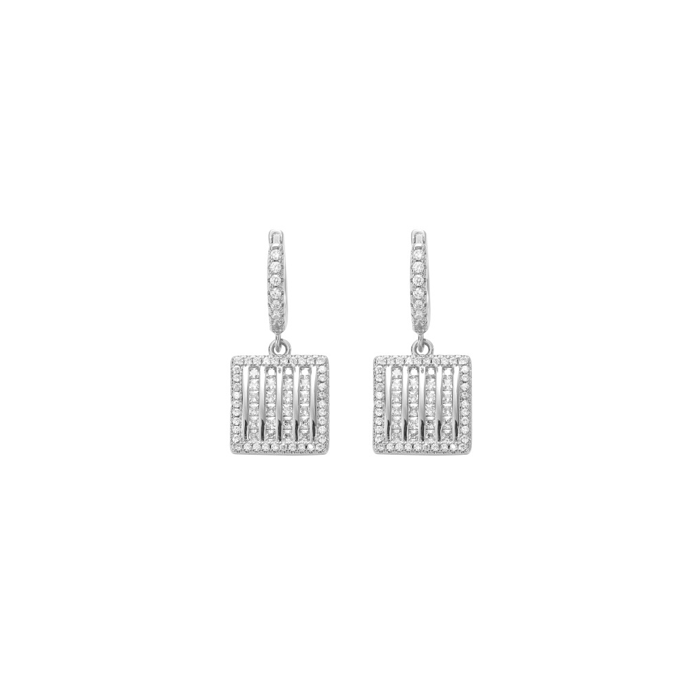 O1CN01vfVwwV1EqA5kTbiKw_!!2215781360402-0-cib 925 silver inlaid with moissanite square earrings, hip-hop earrings for men and women, trendy ear buckles, four-grid square stud earrings. - Image 1