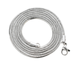 2mm 925 Moissanite Flat Snake Chain Button Rope Chain Men's Trendy Brand Necklace European and American Hip-Hop Jewelry Matching Chain Flat Snake Chain